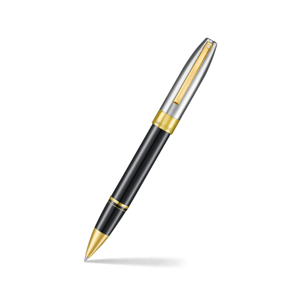 Sheaffer Legacy 9065 Bi-color Black Barrel and Chrome Cap Rollerball Pen with 14K IP Gold-Plated Trims