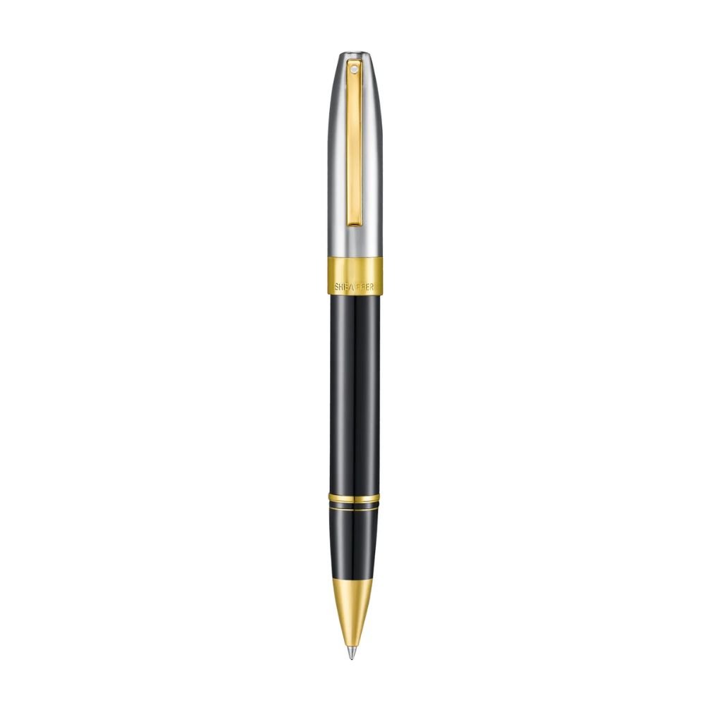 Sheaffer Legacy 9065 Bi-color Black Barrel and Chrome Cap Rollerball Pen with 14K IP Gold-Plated Trims