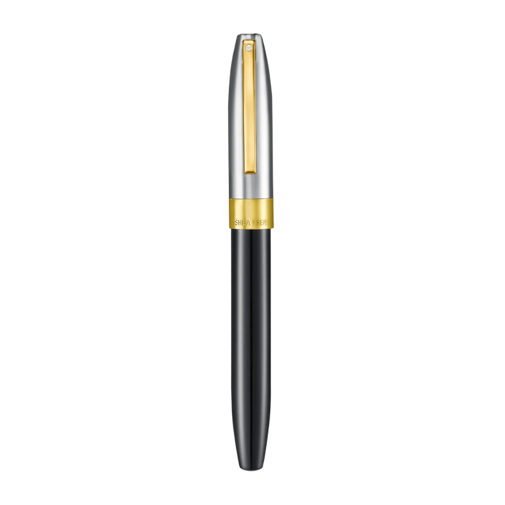 Sheaffer Legacy 9065 Bi-color Black Barrel and Chrome Cap Rollerball Pen with 14K IP Gold-Plated Trims