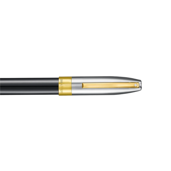 Sheaffer Legacy 9065 Bi-color Black Barrel and Chrome Cap Rollerball Pen with 14K IP Gold-Plated Trims
