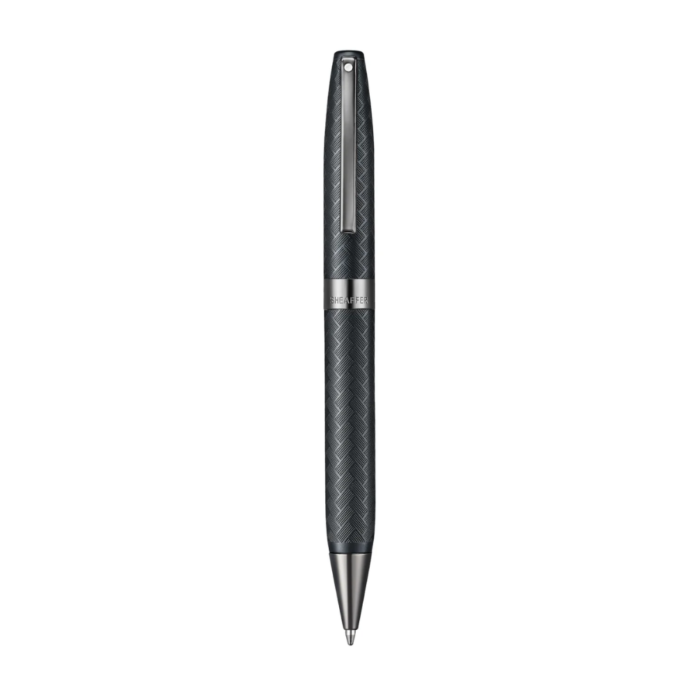 Sheaffer Legacy Chevron 9066 Matte Black Ballpoint Pen with PVD Gunmetal Trims