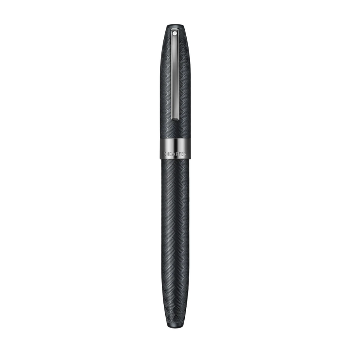Sheaffer Legacy Chevron 9066 Matte Black Fountain Pen with PVD Gunmetal Nib and Trims