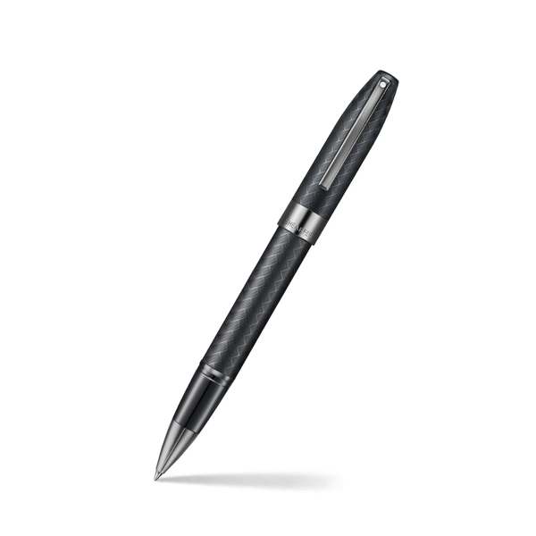 Sheaffer Legacy Chevron 9066 Matte Black Rollerball Pen with PVD Gunmetal Trims