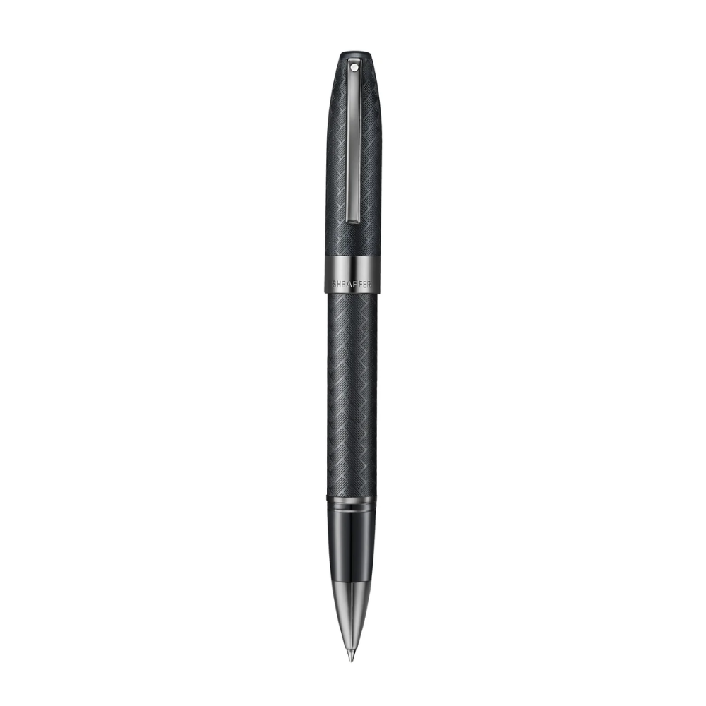 Sheaffer Legacy Chevron 9066 Matte Black Rollerball Pen with PVD Gunmetal Trims