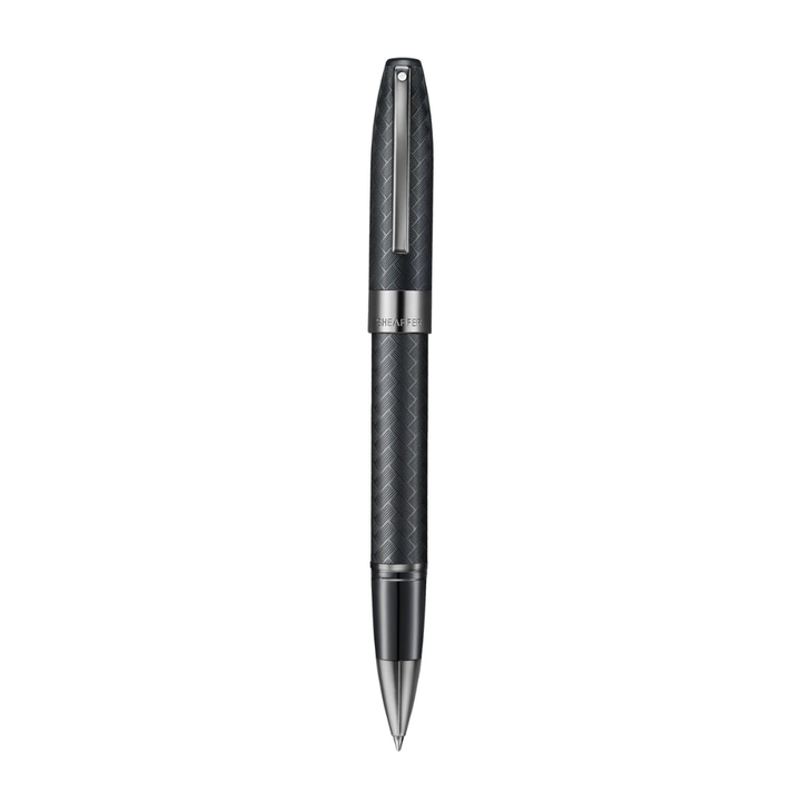 Sheaffer Legacy Chevron 9066 Matte Black Rollerball Pen with PVD Gunmetal Trims