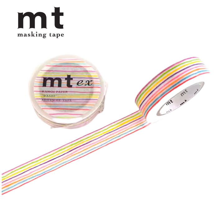 MT EX Washi Tape Iro Enpitsu Border — roll front