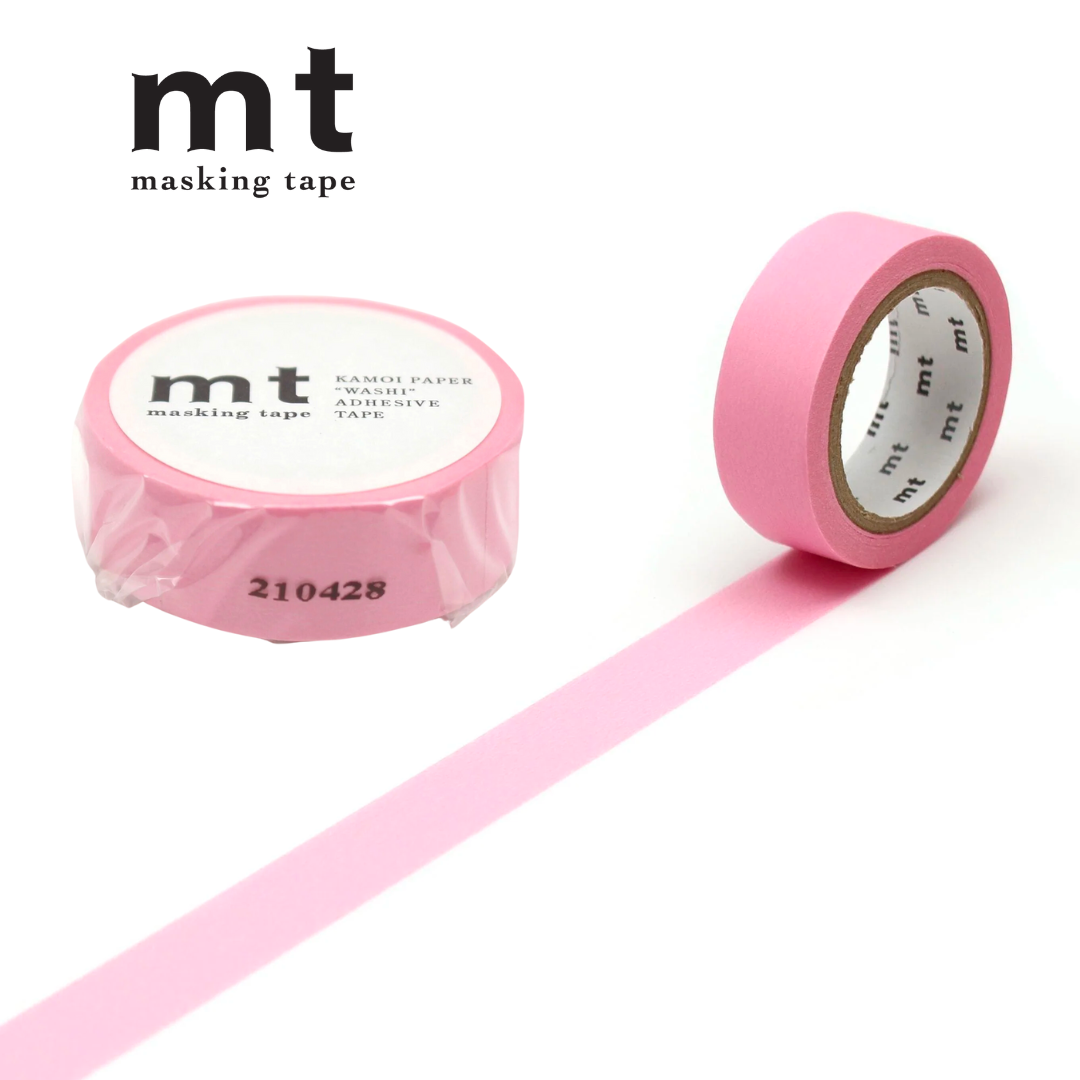 MT Basic Washi Tape Rose Pink 7m — MT Tape washi tape — decorative Japanese paper tape for journaling and craft, at Cityluxe Singapore