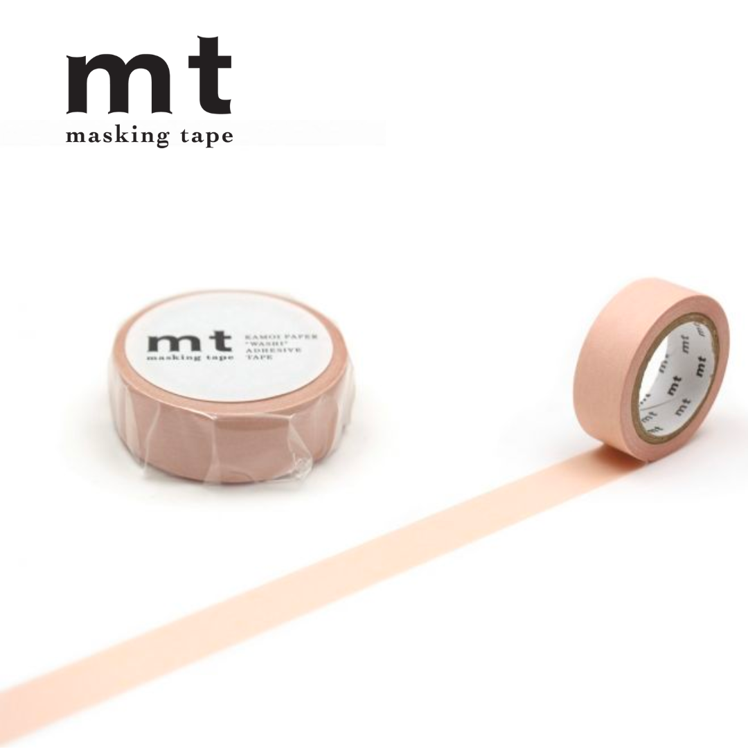 MT Masking Tape Basic Washi Tape in Pastel Carrot 7m — MT Tape washi tape — decorative Japanese paper tape for journaling and craft, at Cityluxe Singapore