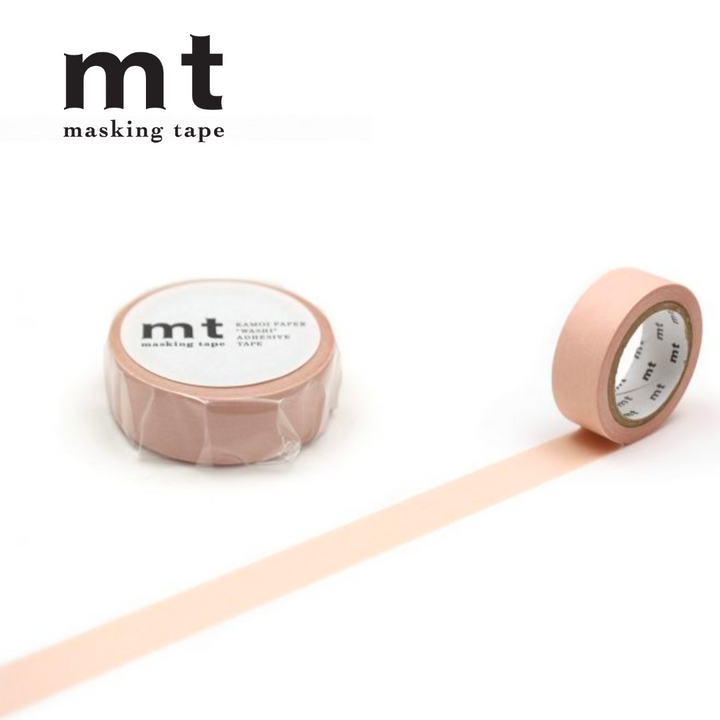 MT Masking Tape Basic Washi Tape in Pastel Carrot 7m — MT Tape washi tape — decorative Japanese paper tape for journaling and craft, at Cityluxe Singapore