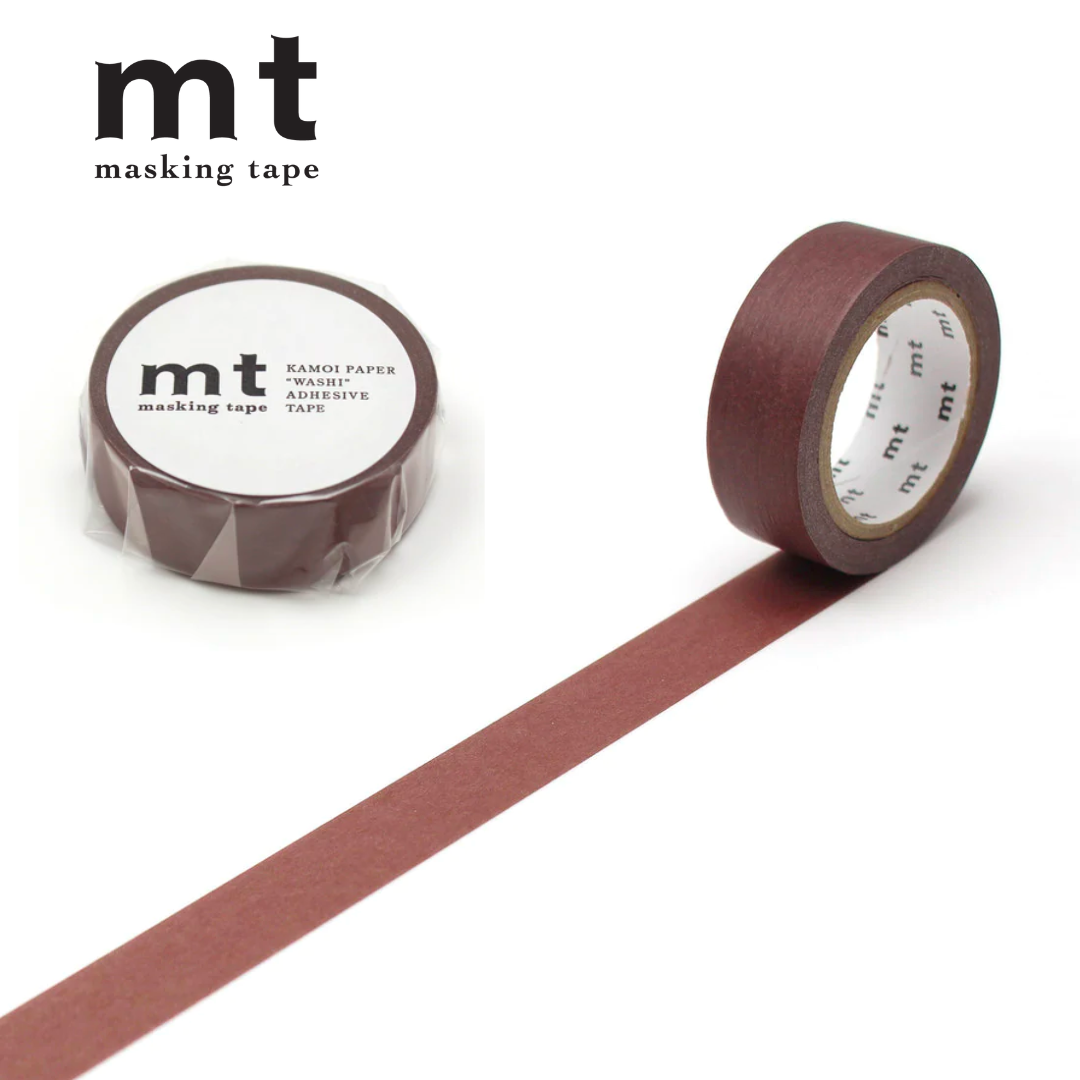 MT Masking Tape Basic Washi Tape in Grayish Red — MT Tape washi tape — decorative Japanese paper tape for journaling and craft, at Cityluxe Singapore