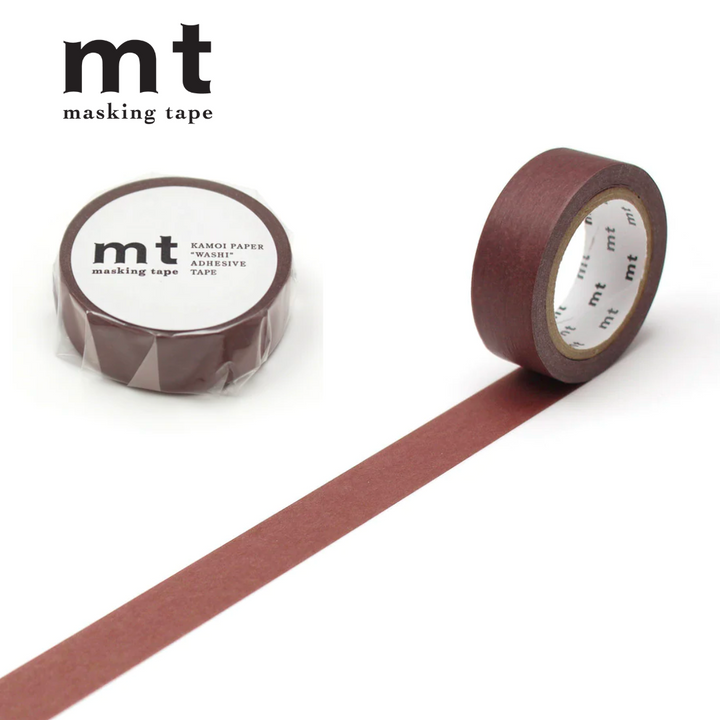 MT Masking Tape Basic Washi Tape in Grayish Red — MT Tape washi tape — decorative Japanese paper tape for journaling and craft, at Cityluxe Singapore