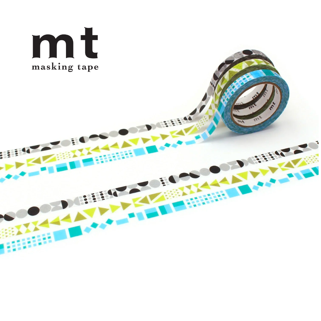 MT Slim Deco Washi Tape - Geometric — roll front