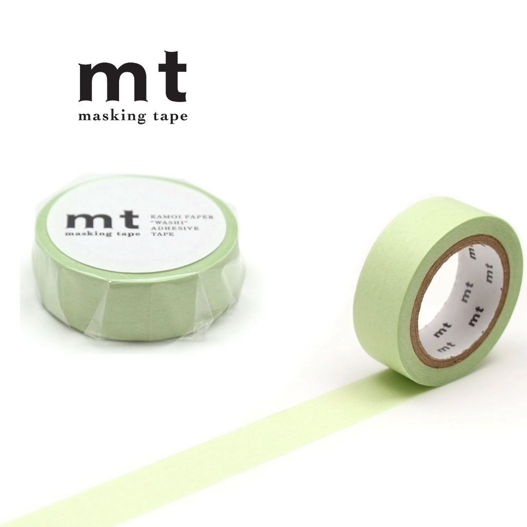 MT Basic Washi Tape in Pastel Leaf 7m — MT Tape washi tape — decorative Japanese paper tape for journaling and craft, at Cityluxe Singapore
