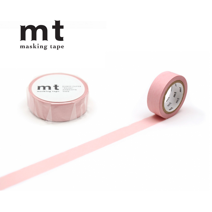 MT Basic Washi Tape in Pastel Scarlet 7m — MT Tape washi tape — decorative Japanese paper tape for journaling and craft, at Cityluxe Singapore