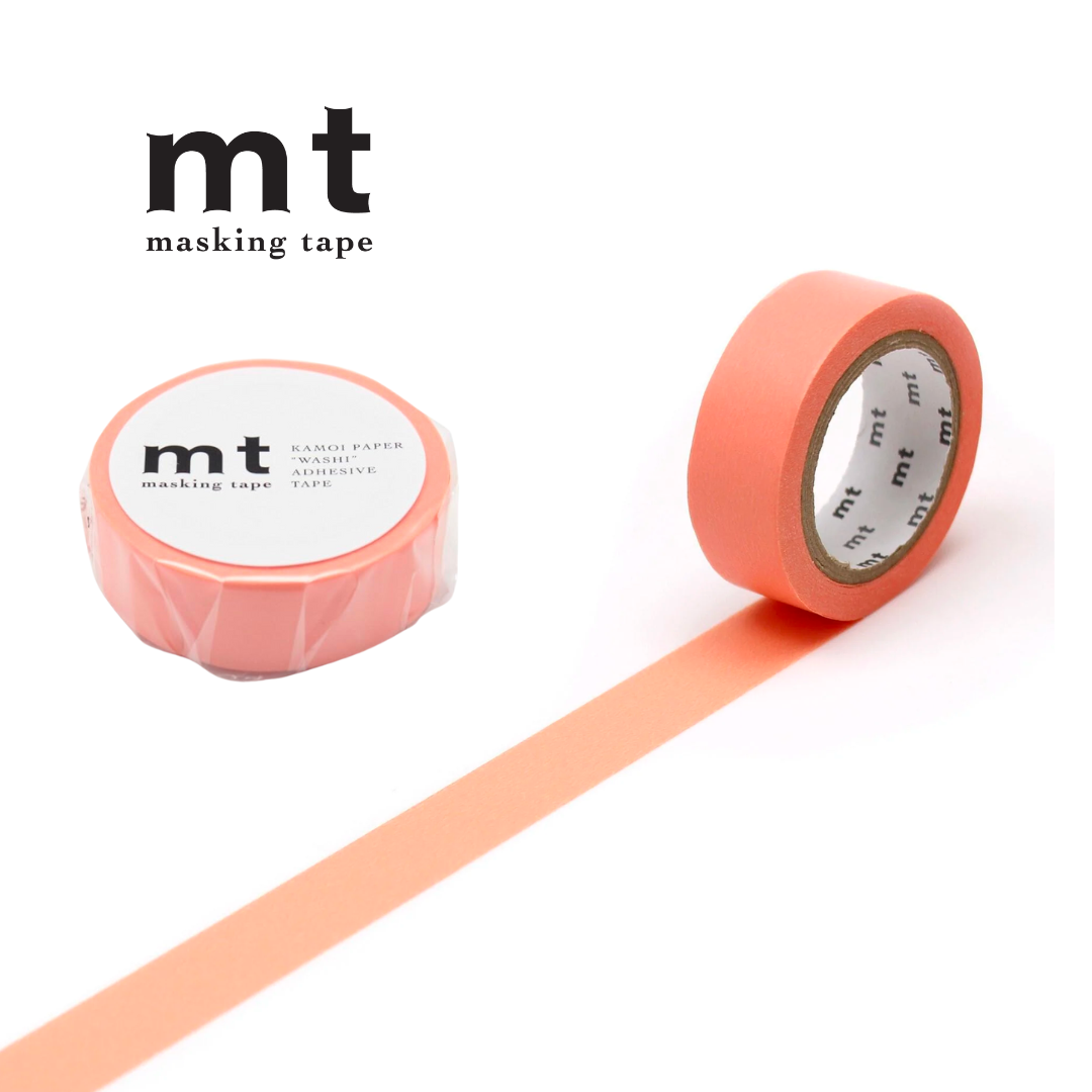 MT Masking Tape Basic Washi Tape in Salmon Pink 7m — MT Tape washi tape — decorative Japanese paper tape for journaling and craft, at Cityluxe Singapore