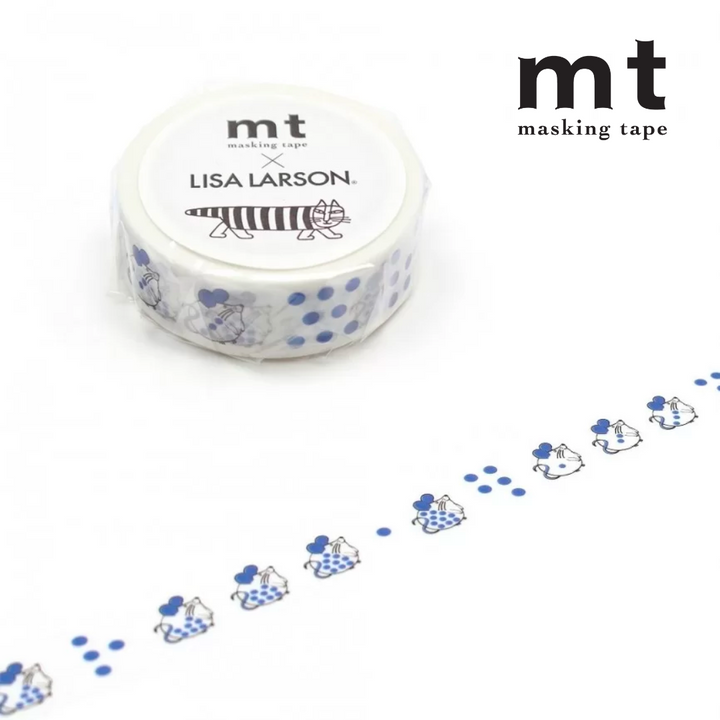 MT x Lisa Larson Washi Tape in Molly — MT Tape washi tape — decorative Japanese paper tape for journaling and craft, at Cityluxe Singapore