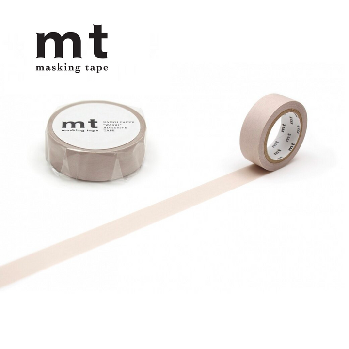 MT Masking Tape Basic Washi Tape in Pastel Cocoa 7m — MT Tape washi tape — decorative Japanese paper tape for journaling and craft, at Cityluxe Singapore