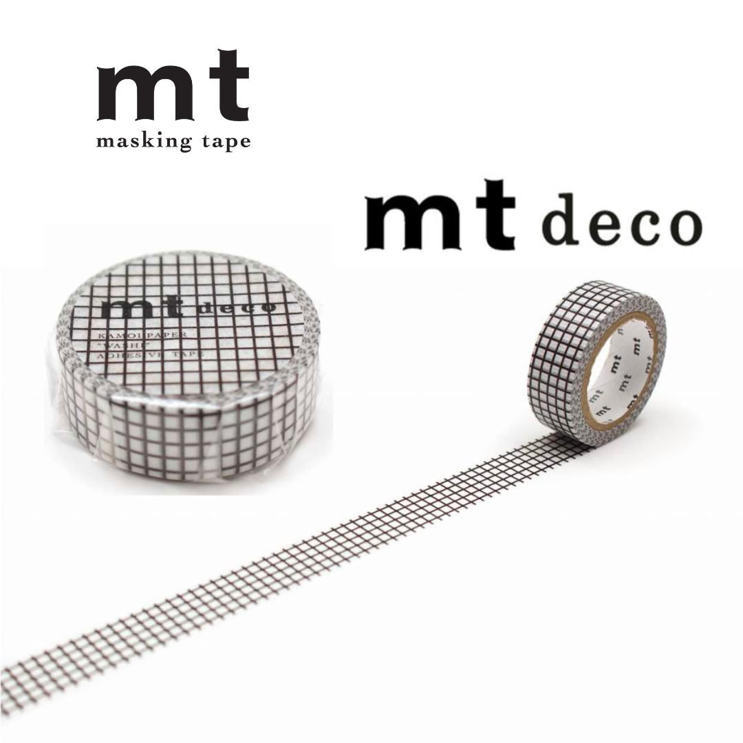MT Deco Washi Tape in Hougan Black — MT Tape washi tape — decorative Japanese paper tape for journaling and craft, at Cityluxe Singapore