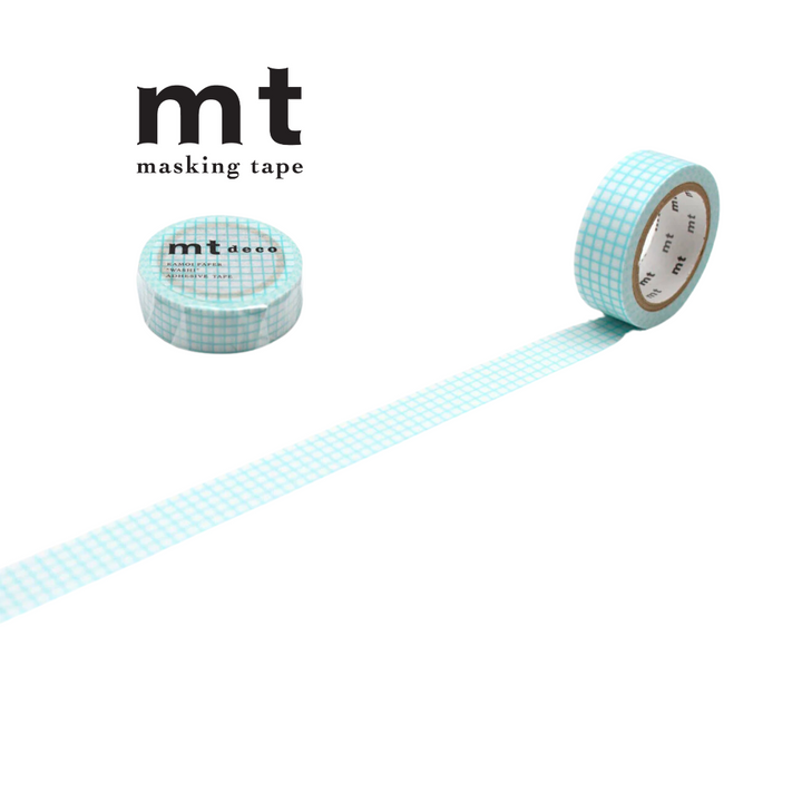 MT Deco Washi Tape in Hougan Mint Blue — MT Tape washi tape — decorative Japanese paper tape for journaling and craft, at Cityluxe Singapore