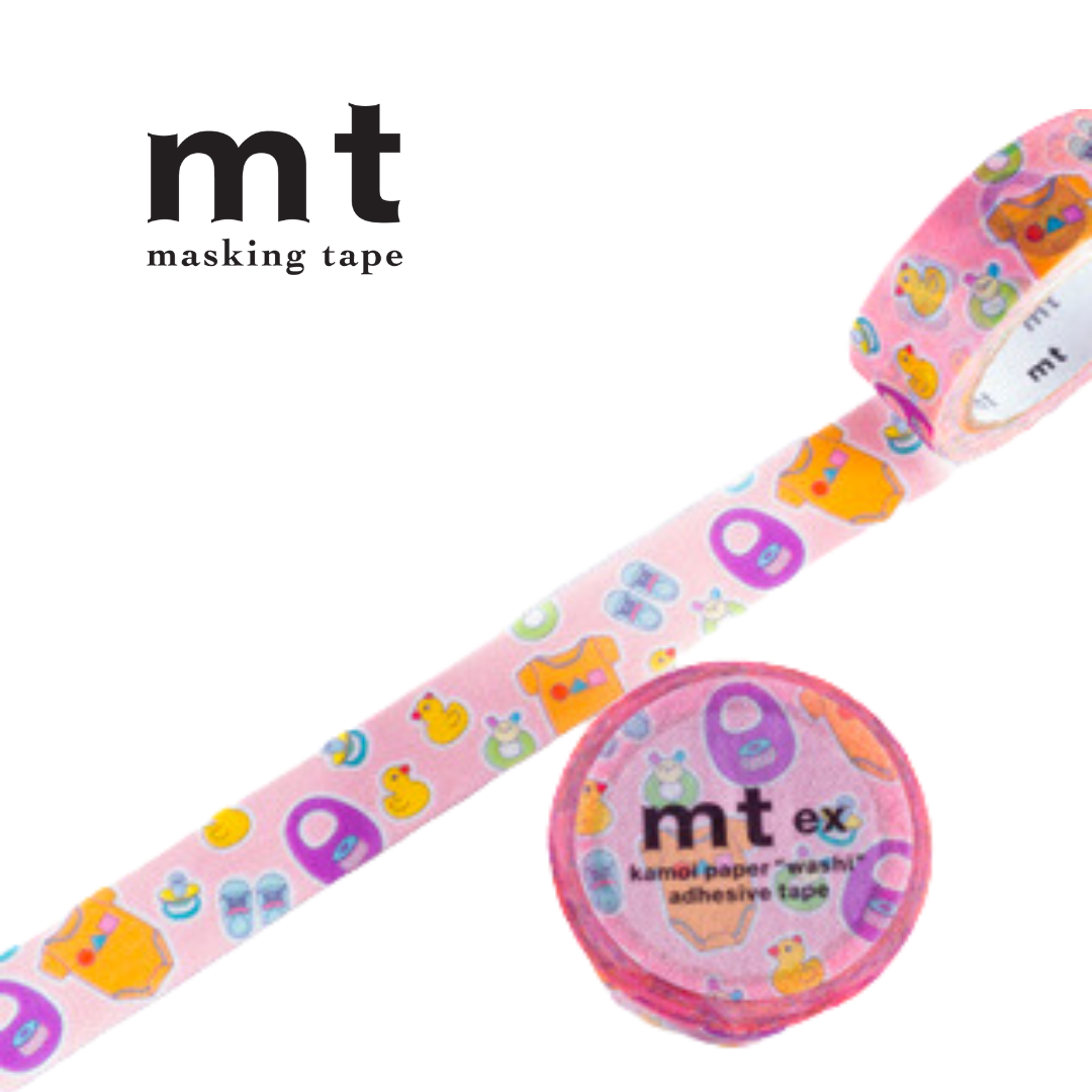 MT EX Washi Tape - Baby Goods — roll front