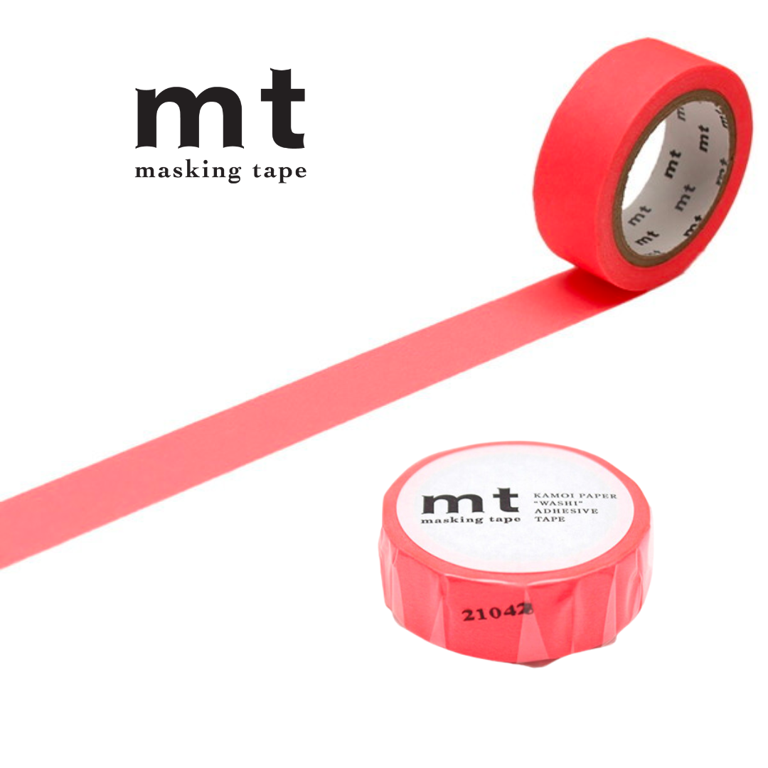MT Basic Washi Tape in Shocking Red 7m — MT Tape washi tape — decorative Japanese paper tape for journaling and craft, at Cityluxe Singapore