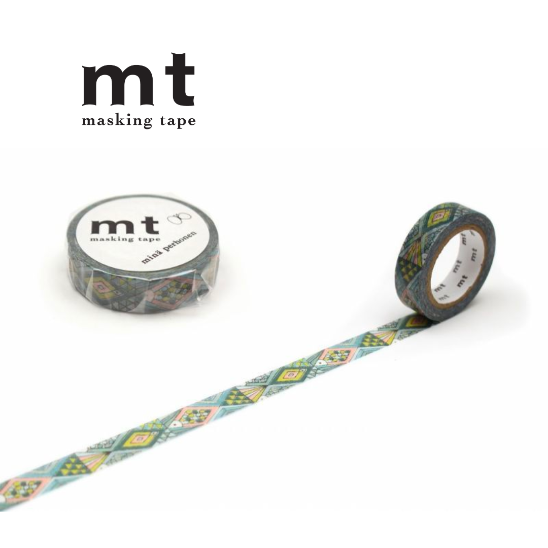 MT x Mina Perhonen Washi Tape in Pesce — MT Tape washi tape — decorative Japanese paper tape for journaling and craft, at Cityluxe Singapore