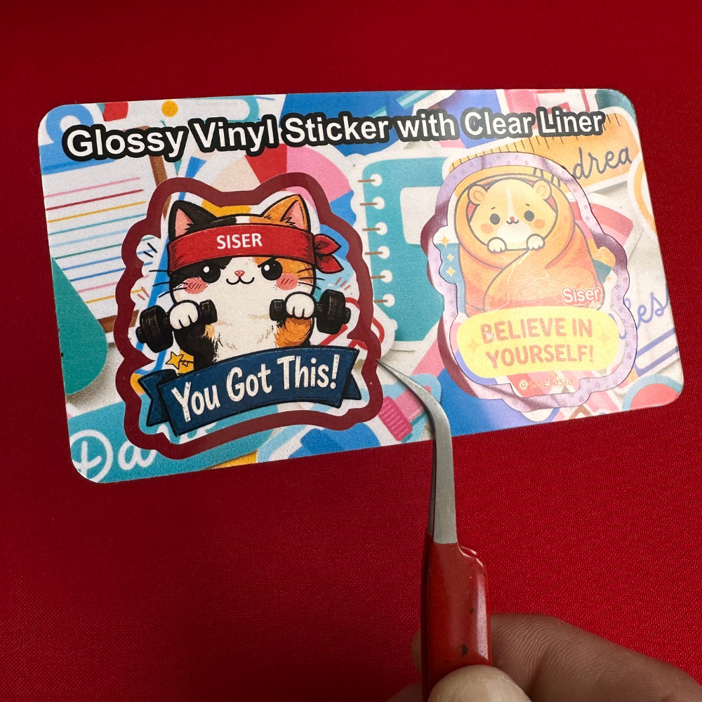 Siser Glossy Printable Vinyl Sticker Paper Clear Liner — close-up