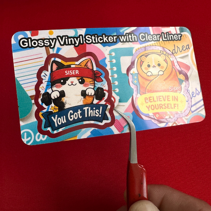 Siser Glossy Printable Vinyl Sticker Paper Clear Liner — close-up