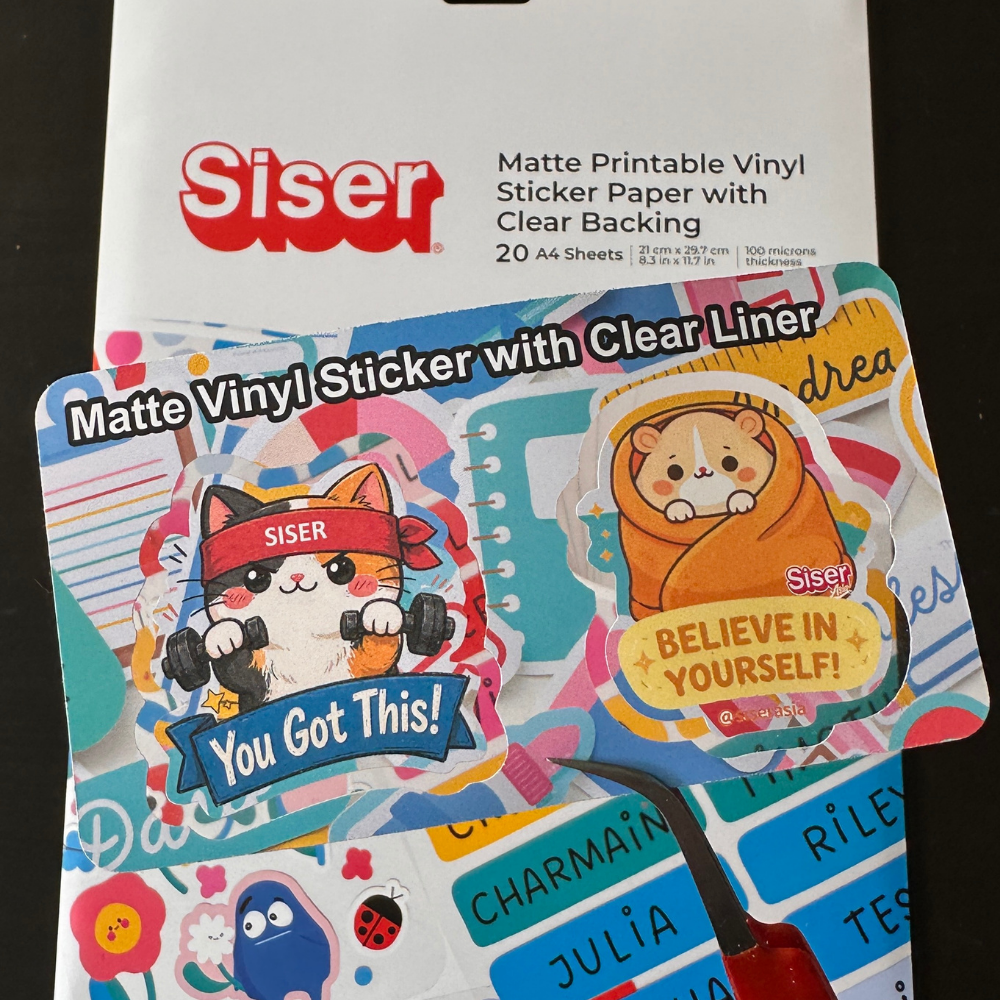 Siser Matte Printable Vinyl Sticker Paper Clear Liner — detail view