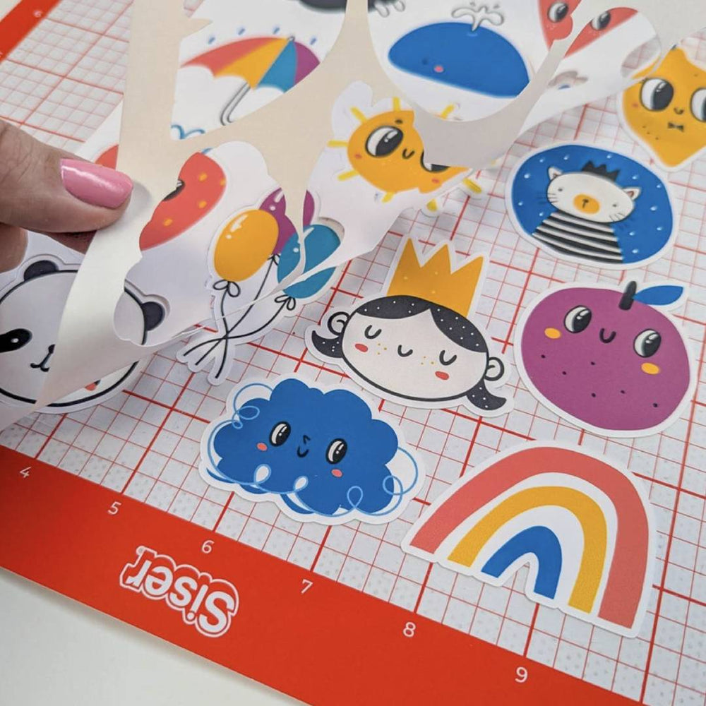 Siser Printable Vinyl Sticker Sheets Pack – waterproof printable sticker paper for crafts and labels.