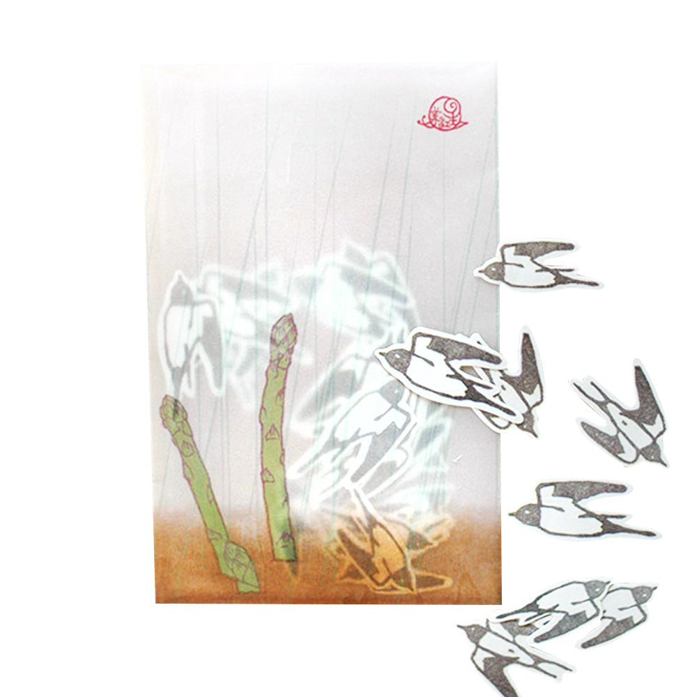 Classiky x Ugyokusha Sticker Swallow — Classiky decorative sticker — for journaling, planners and scrapbooking, at Cityluxe Singapore