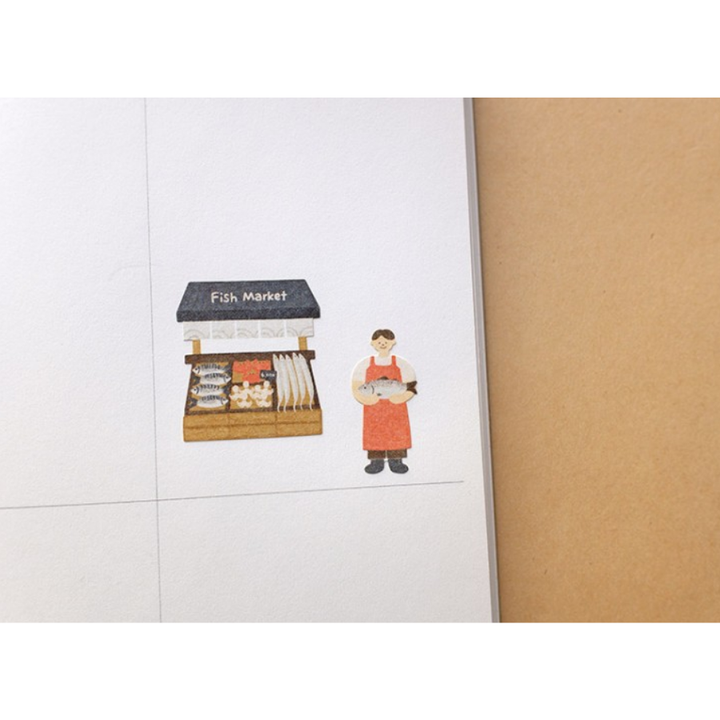 Suatelier Daily Deco Sticker – Fish Market — in use