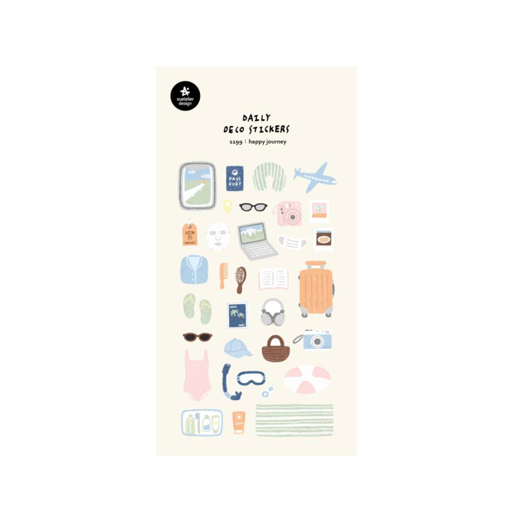 Suatelier Daily Deco Sticker - happy journey — front view