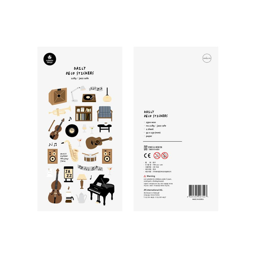 Suatelier Daily Deco Sticker - Jazz Cafe — side view