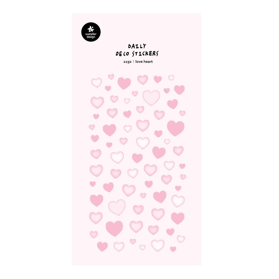 Suatelier Daily Deco Sticker - love heart — front view