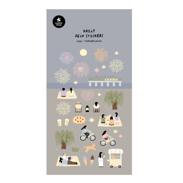 Suatelier Daily Deco Sticker - midnight picnic — front view