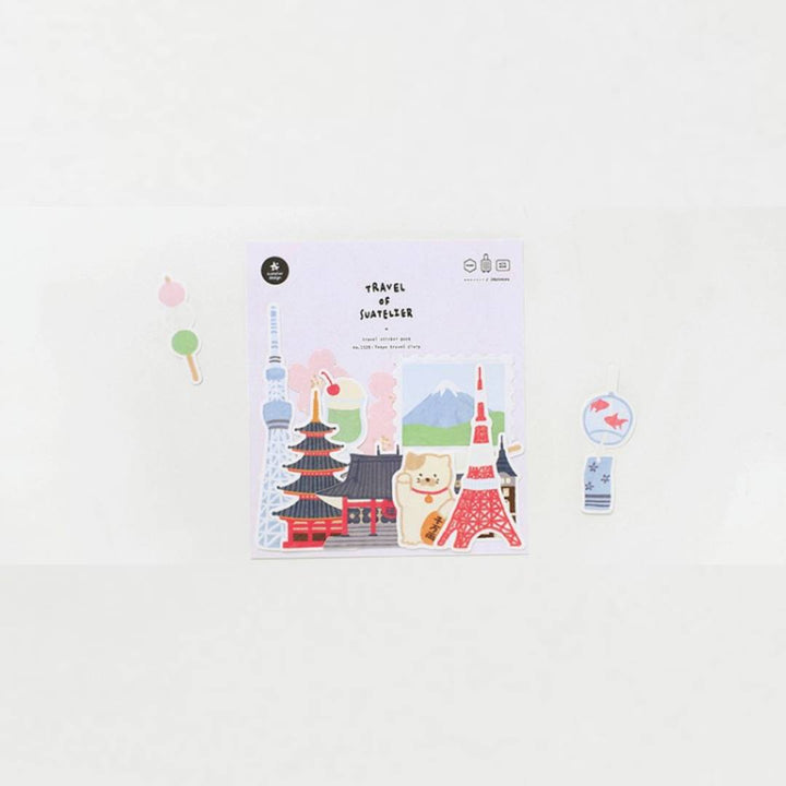 Suatelier Sticker in Tokyo travel diary — Suatelier decorative sticker — for journaling, planners and scrapbooking, at Cityluxe Singapore