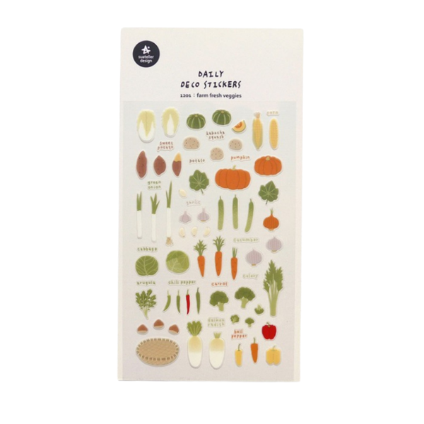 Suatelier Daily Deco Sticker – Farm Fresh Veggies — front view