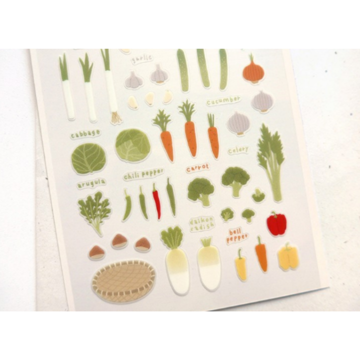 Suatelier Daily Deco Sticker – Farm Fresh Veggies — with packaging