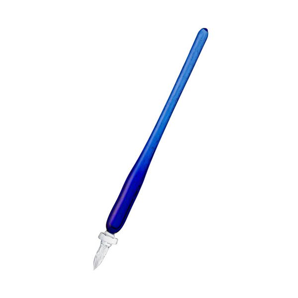 Matsubokkuri Tsubutsubu Glass Fountain Pen - Blue — capped