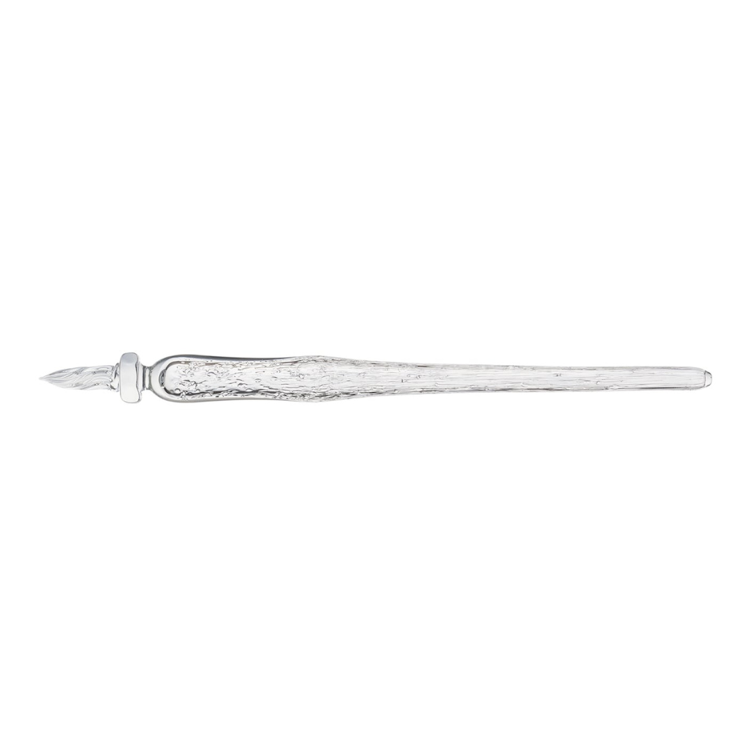 Matsubokkuri Tsubutsubu Glass Fountain Pen - Clear — nib close-up
