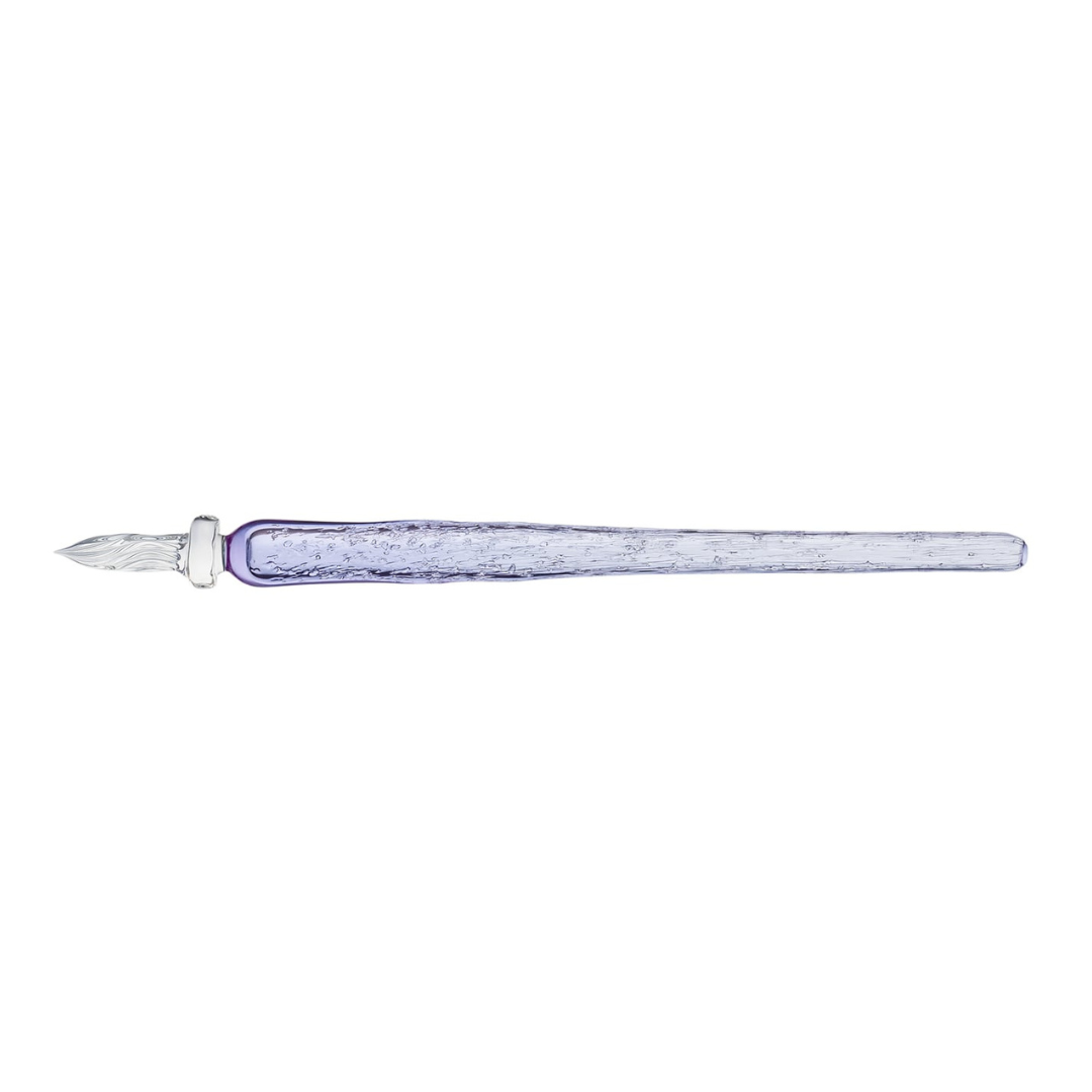 Matsubokkuri Tsubutsubu Glass Fountain Pen - Clear Blue — nib close-up