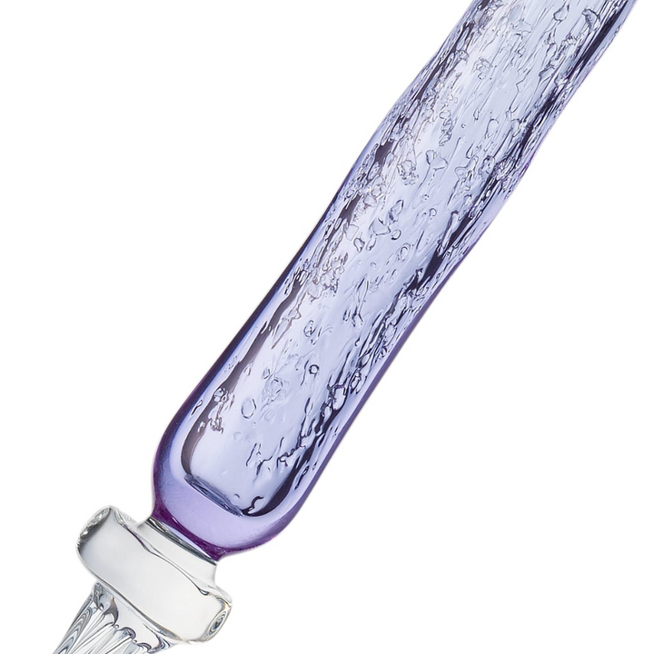 Matsubokkuri Tsubutsubu Glass Fountain Pen - Clear Blue — with packaging