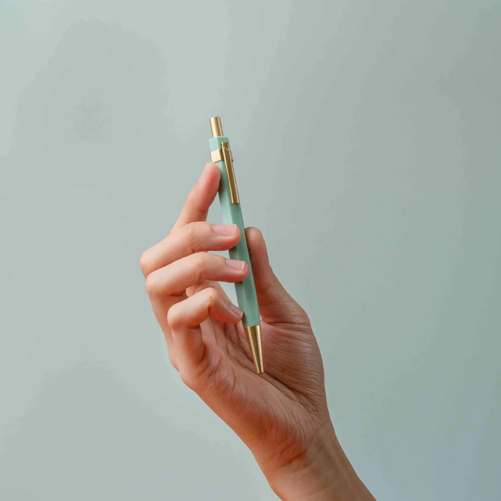 Ystudio Glamour Evolve - Ocean Sustainable Ballpoint Pen - Teal Green (With Clip)