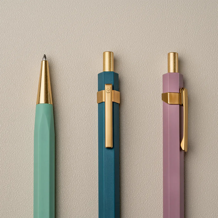 Ystudio Glamour Evolve - Ocean Sustainable Ballpoint Pen - Evening Purple (With Clip)