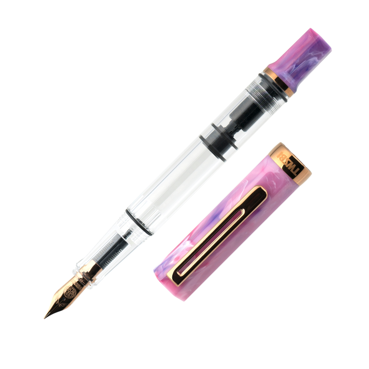 TWSBI ECO Fluorite Purple with Bronze Fountain Pen — capped