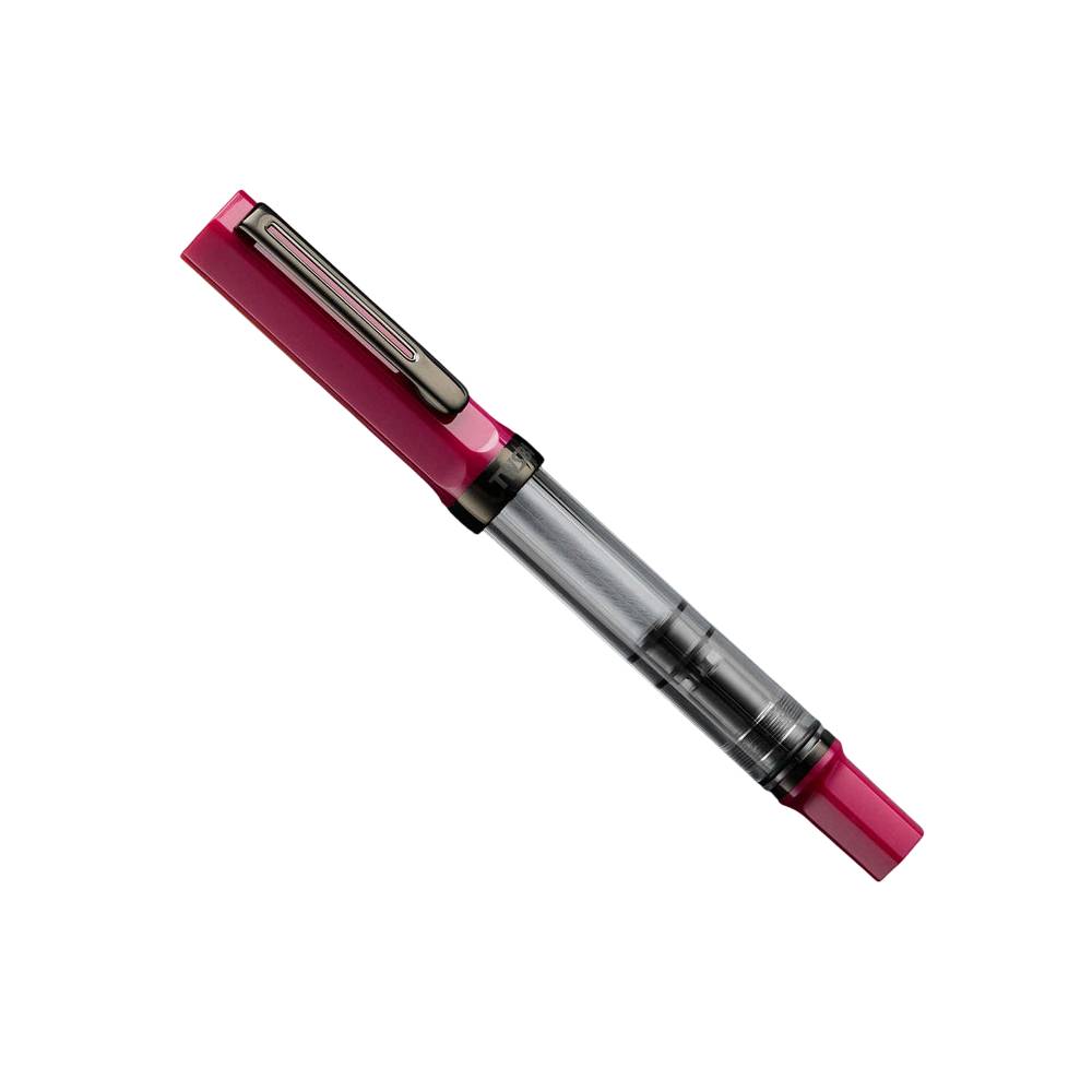 TWSBI ECO Fountain Pen Plum with Onyx – Transparent piston-filler with plum cap and black trim