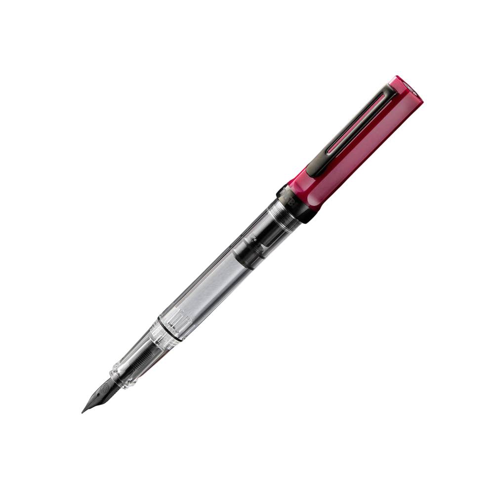 TWSBI ECO Fountain Pen Plum with Onyx – Transparent piston-filler with plum cap and black trim