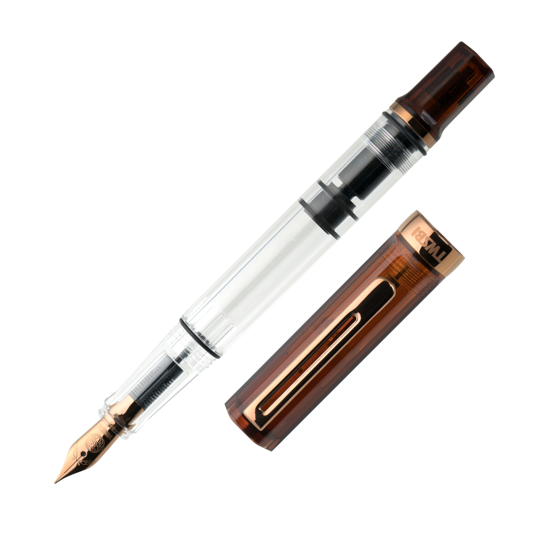 TWSBI ECO Rootbeer with Bronze Fountain Pen — capped