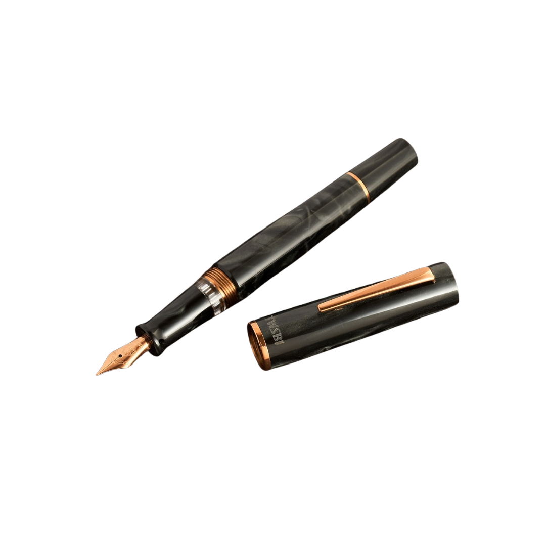 TWSBI Obsidian Fountain Pen — capped